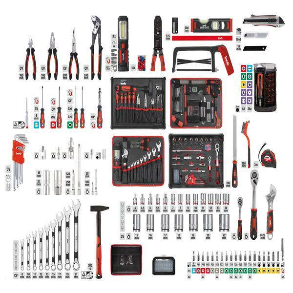 kwb Werkzeugkoffer 175-teilig mit Trolleyfunktion